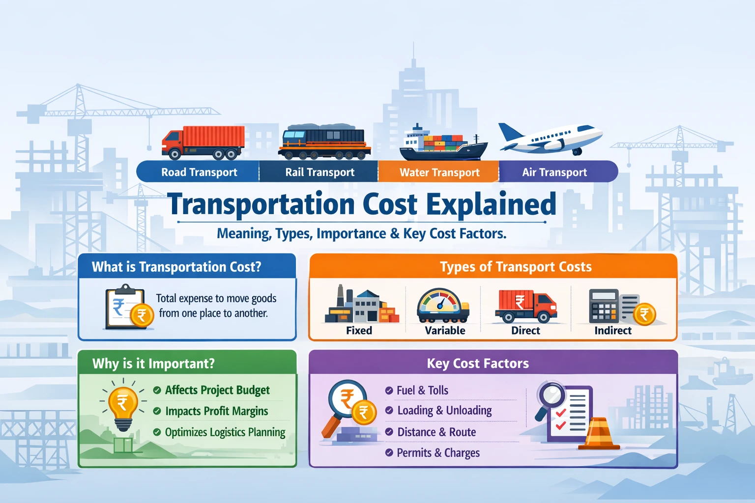 Transportation Cost Explained Meaning, Types, Importance and Key Cost Factors